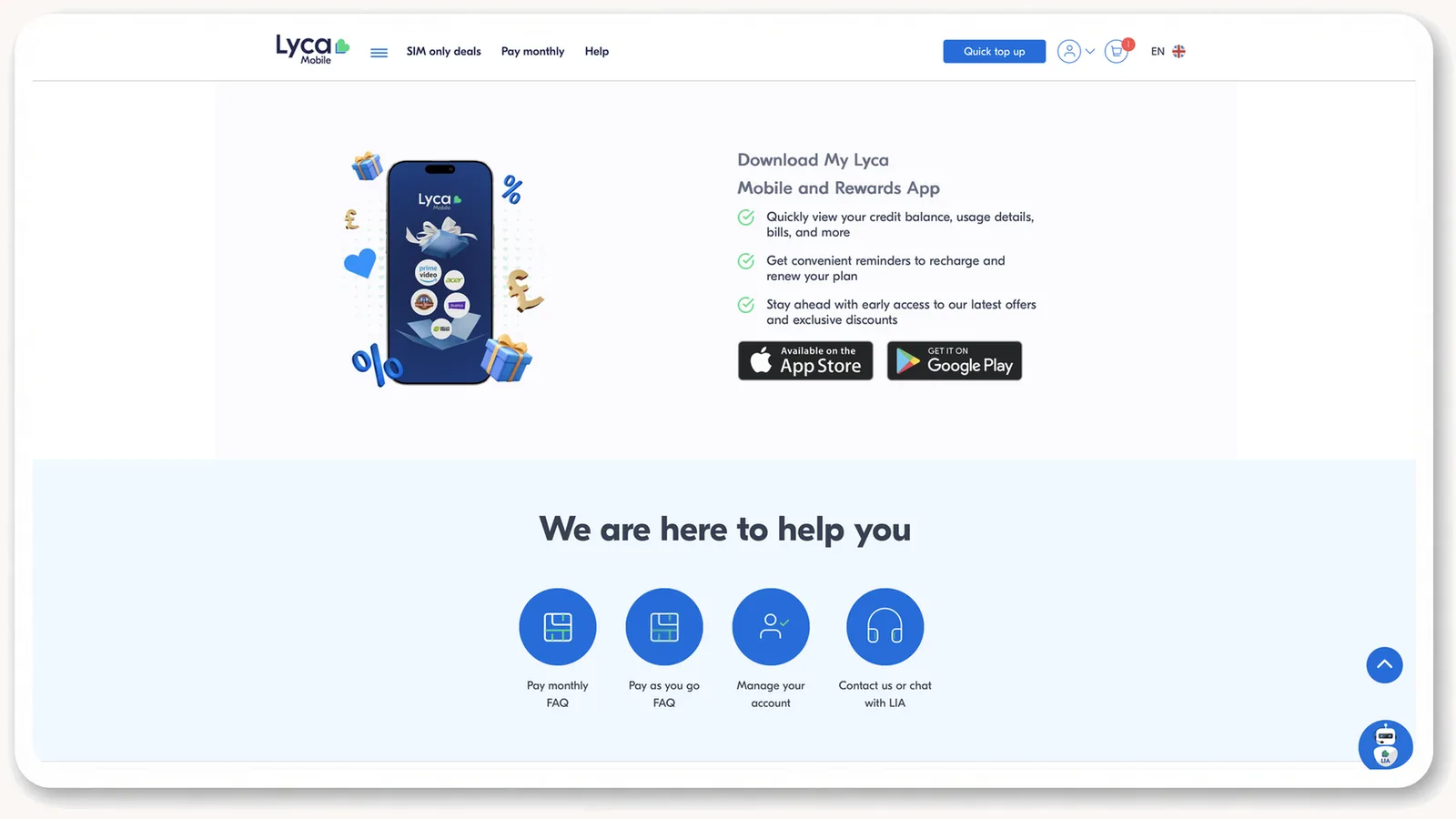 Офіційний додаток Lyca Mobile UK