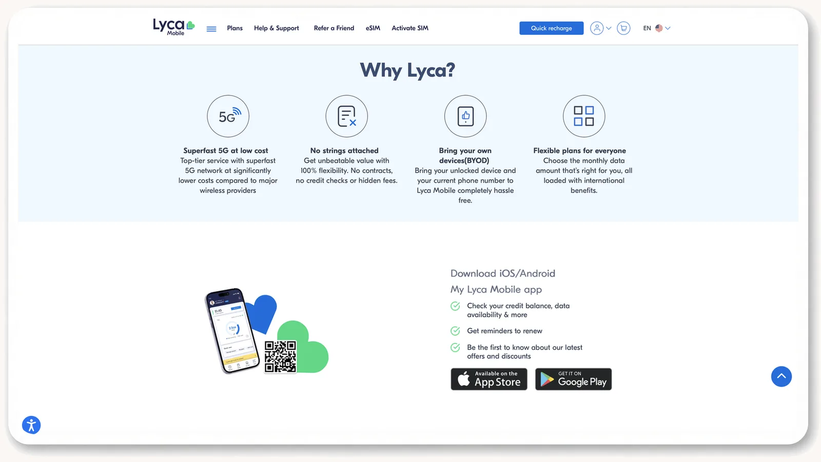 Офіційний додаток Lycamobile USA