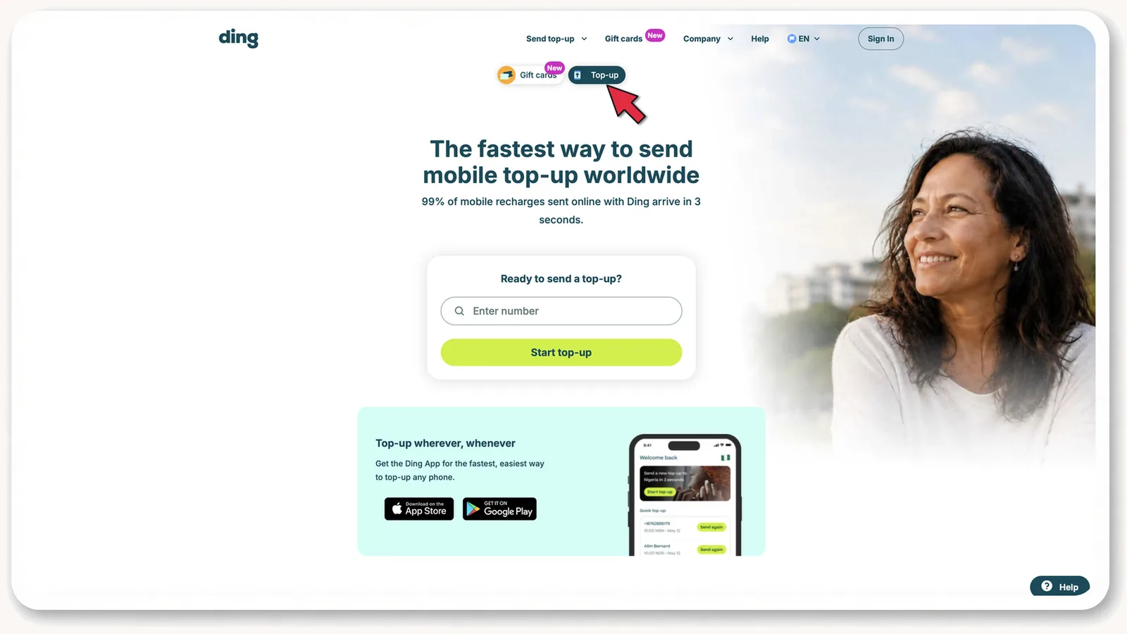 Ding.com: вибір тарифу